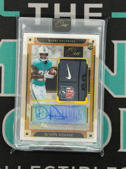2023 Panini One Devon Achane Rookie Laundry Tag Patch Auto /10