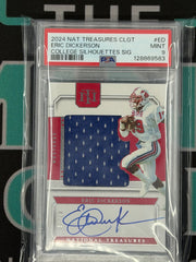 2024  Collegiate National Treasures Eric Dickerson College Silhouettes Patch Auto /99 PSA 9