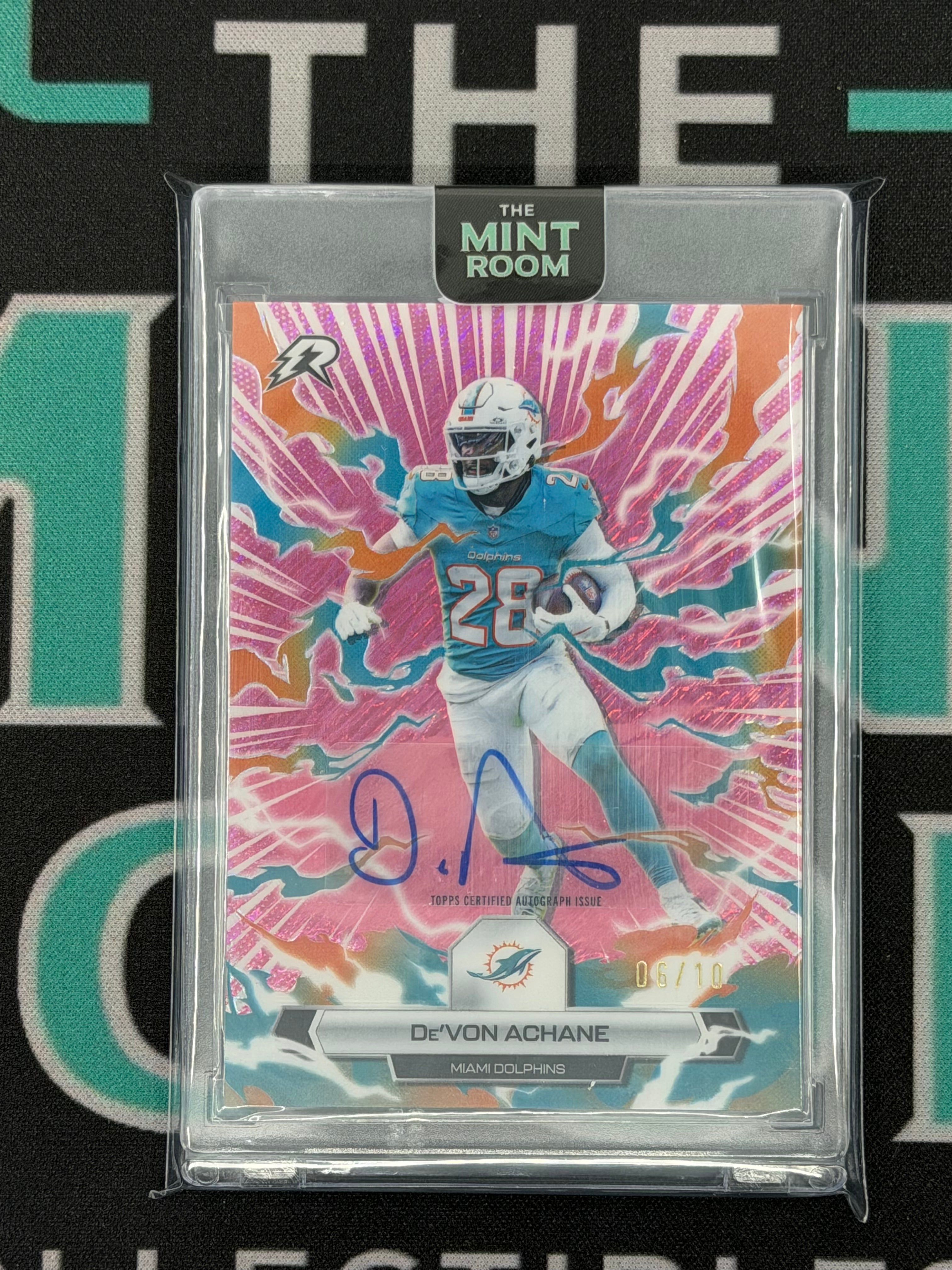 2026 Resurgence De'Von Achane Pink Auto /10