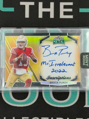 2023 Leaf Metal Brock Purdy Auto Inscription Mr. Irrelevent 2022 /99