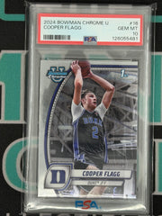 2024 Bowman Chrome U Cooper Flagg PSA 10