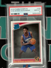 2018 Donruss Shai Gilgeous Alexander Rated Rookie PSA 10