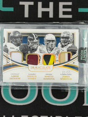 2022 Immaculate Collection Collegiate Lamar Jackson, Derrick Henry, Marcus Mariota, Jameis Winston Quad Patch /25