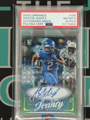 2025 Luminance Ashton Jeanty Auto Green /25 PSA 8 Auto 9