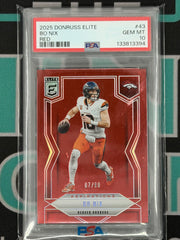 2025 Elite Bo Nix Red Aspirations /90 PSA 10