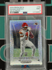 2024 Prizm Deca Xavier Worthy Mojo Prizm /30 PSA 9